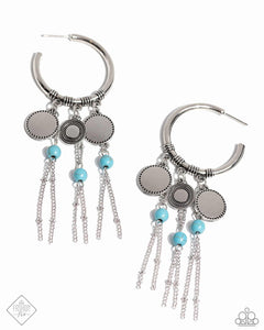 Peppy Pinnacle- Blue Turquoise Earrings