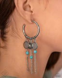 Peppy Pinnacle- Blue Turquoise Earrings