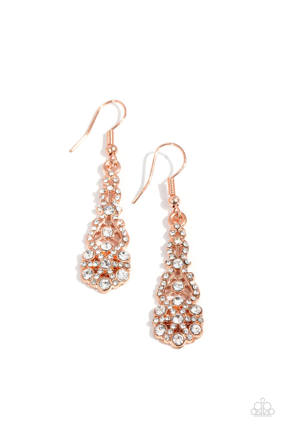 GLITZY on All Counts - Copper Earring