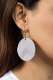 On the edge - Silver leather earring
