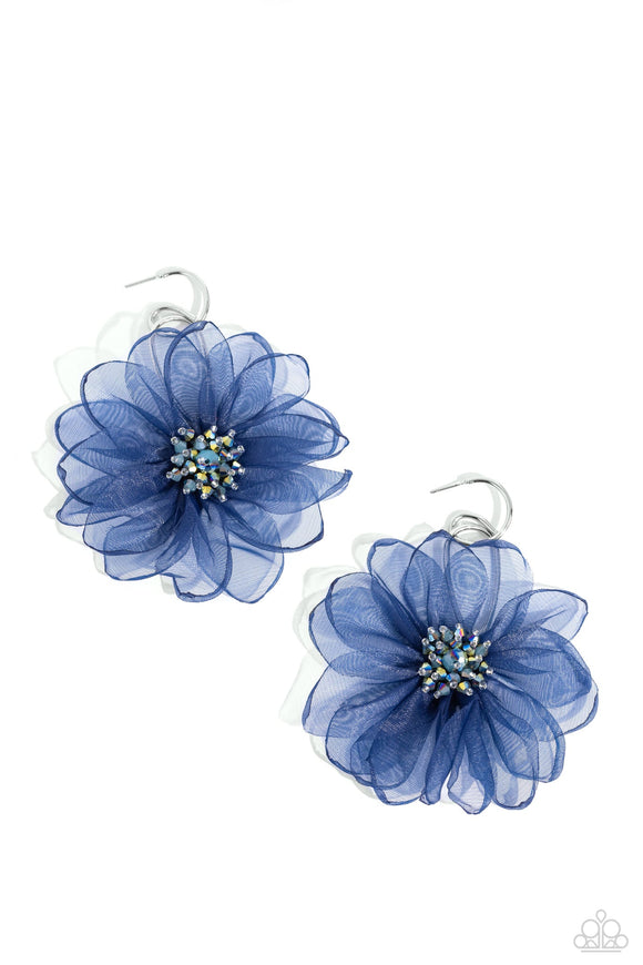 Cosmopolitan Chiffon- Blue Earrings