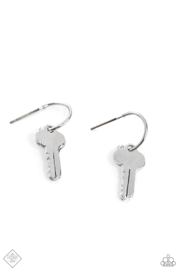 The Key to Everything - Silver Earring