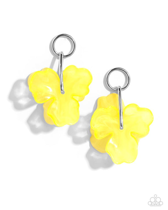 Glassy Garden- Yellow Earrings