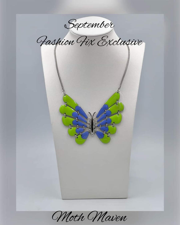 Moth Maven- Green Necklace
