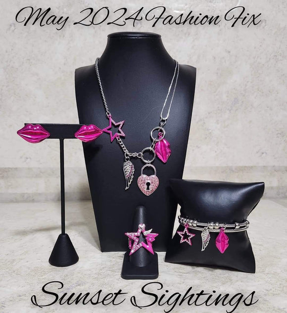 Paparazzi Accessories Sunset Sightings Trend Blend / Fashion Fix Set - May 2024- Pink