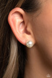 Debutante Details - White Earrings