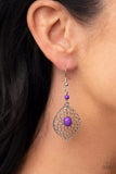 Perky Perennial - Purple Earring