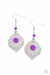Perky Perennial - Purple Earring