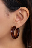 Glassy GAZE - Brown Earring