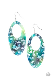 Rainbow Springs- Multi Blue Purple Iridescently Acrylic Earrings - Shon's Jewels Boutique