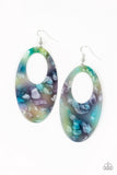 Rainbow Springs- Multi Blue Purple Iridescently Acrylic Earrings - Shon's Jewels Boutique