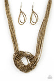Knotted Knockout- Brass - Shon's Jewels Boutique
