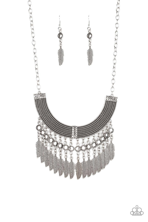 Fierce in Feathers Silver - Shon's Jewels Boutique