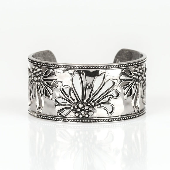 Where the Wildflowers Are - Silver Cuff - Shon's Jewels Boutique